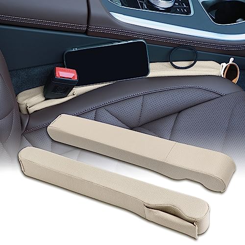 Grathia 2 Pack Leather Seat Gap Filler Universal for Car SUV Truck Fit Organizer Fill The Gap Between Seat and Console Stop Things from Dropping fit to Seat Gaps from 1.1" to 1.5" Width