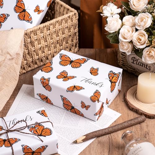 RUSPEPA Scented Wrapping Paper - Mini Roll - Birthday Flower Design with Fragrance for Birthday, Holiday, Party and Baby Shower - 17 inches x 16.4 feet