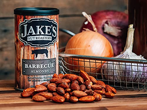Jake's Nut Roasters - Sweet & Salty Mixed Pack of Almonds (4 Pack) Whole Dry Roasted Seasoned Almonds Variety Pack - Includes Maple, Barbecue, Bleu Cheese and Mesquite Smoked Flavors