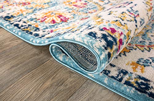 Rugshop Vintage Distressed Bohemian Area Rug 5' x 7' Gray