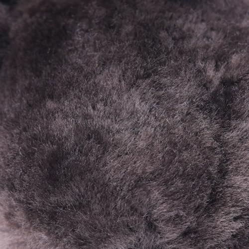 Harssidanzar Real Fur Winter Earmuffs for Men Women, Genuine Fur Earmuff, Sheepskin Ear muffs,Foldable Earmuffs, Outdoor Earmuffs, Ski Earmuffs HU301US,Black