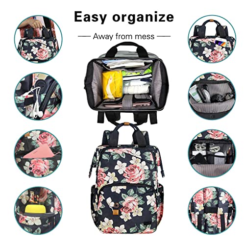 Hap Tim Travel Backpack Carry On Flight Approved, Laptop Backpack Women, Work Backpack Woman, Teacher Backpack, Pink（7651-PK）