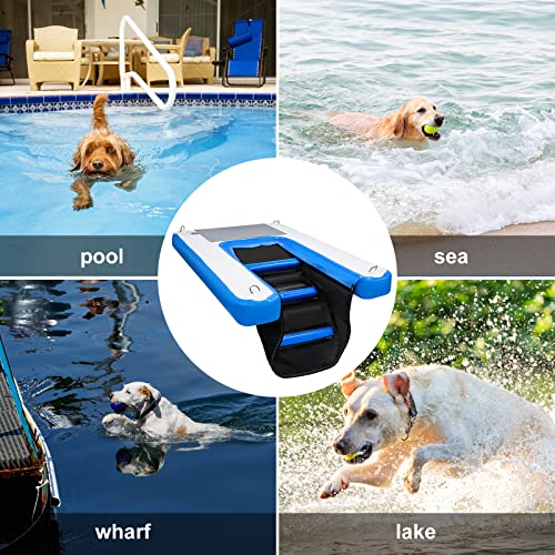 Toriexon Inflatable Water Ramp for Dogs (35.4" x 23.6")- Durable, Puncture-Resistant Surface Ensures Safe and Easy Access to Water for Dogs, Perfect for Pools, Lakes, and Beaches