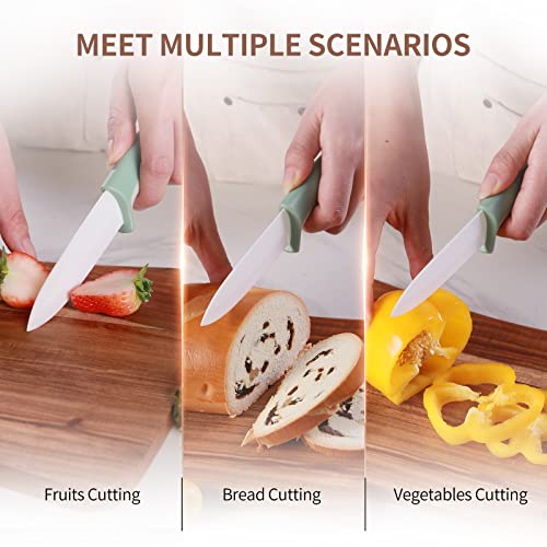 YUSOTAN Ceramic Chef Knife-8" Ceramic Knife with Sharp Ceramic Blade,with Cover and Box-Versatile Kitchen Chef's Tool for Cutting, Slicing, Dicing, Chopping-Ideal for Vegetables and Fruits (Black)