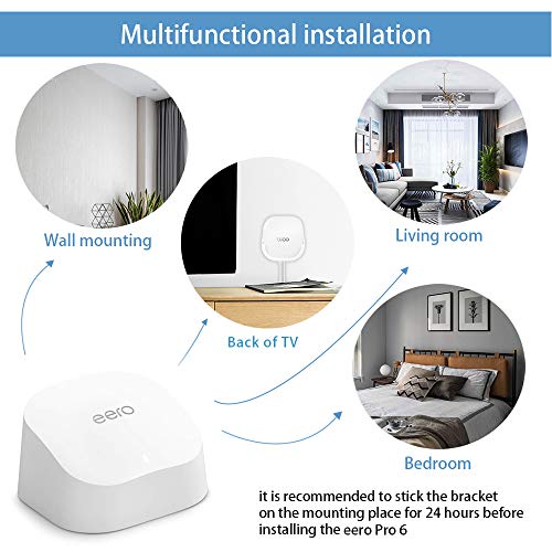 Wall Mount for eero 6, Screwless Strong Adhesive Bracket for eero 6 Mesh WiFi Router (1 Pack) (Not for eero 6+)