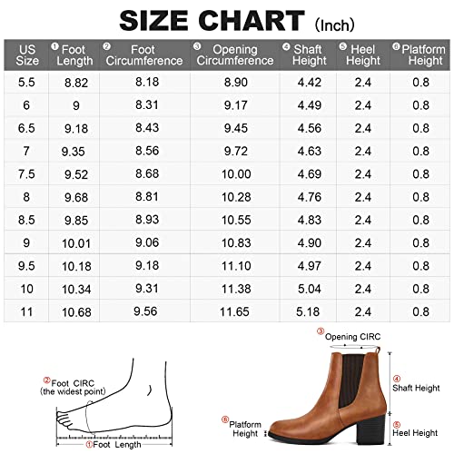 COASIS Women's Chelsea Boots Chunky Block Heel Slip On Ankle Booties with Elastic Sided