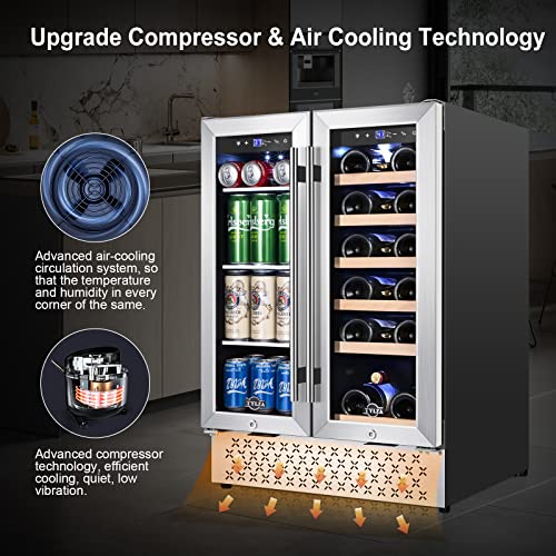 Tylza Beverage Refrigerator 15 Inch Wide, Mini Fridge Stainless Steel Under Counter Beverage Cooler, 130 Cans Beer Fridge with Built-in and Freestanding Beverage Fridge TYBC100SD