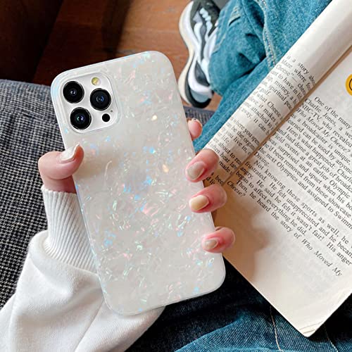 J.west Case for iPhone 13 Pro Case 6.1 inch,Sparkle Opal Glitter Translucent Clear Soft TPU Slim Fit Protective Phone Cover Case for Women Girls Colorful