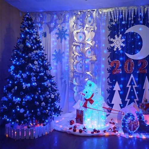 YEGUO 500 LED Red and White Christmas Lights Indoor, String Lights Outdoor Waterproof, 8 Modes 165ft Green Wire Tree Lights Twinkle Lights Plug in for Holiday Festival Xmas Decor