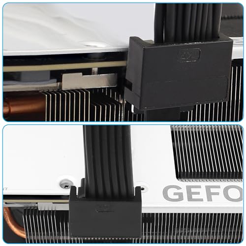 CERRXIAN 1FT ATX3.0 12VHPWR 90 Degree Angle Extension Cable,PCI-e 5.0 12VHPWR ATX3.0 600W 16 Pin Male to Up Angled Female Power Cable,for Graphic Card GPU 12+4pin RTX 3090Ti 4070Ti 4080 4090 (A-1FT)