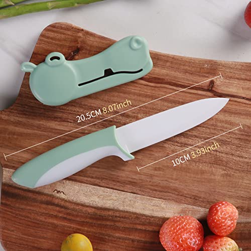 YUSOTAN Ceramic Chef Knife-8" Ceramic Knife with Sharp Ceramic Blade,with Cover and Box-Versatile Kitchen Chef's Tool for Cutting, Slicing, Dicing, Chopping-Ideal for Vegetables and Fruits (Black)