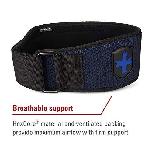 Harbinger Hexcore 4.5-Inch Weight Lifting and Workout Belt, Competition Size (Men's & Women's)