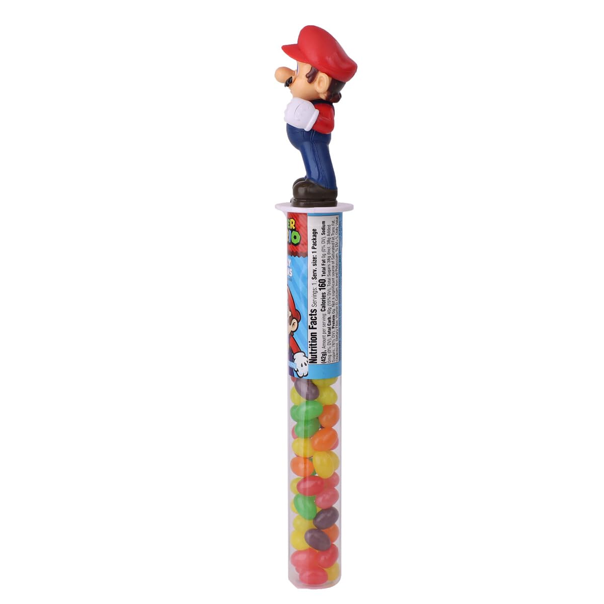 Mario Prefilled Gift Basket with Toys, Jelly Beans Candy and Bonus Mario Tube Topper for Kids, Tweens, Teens
