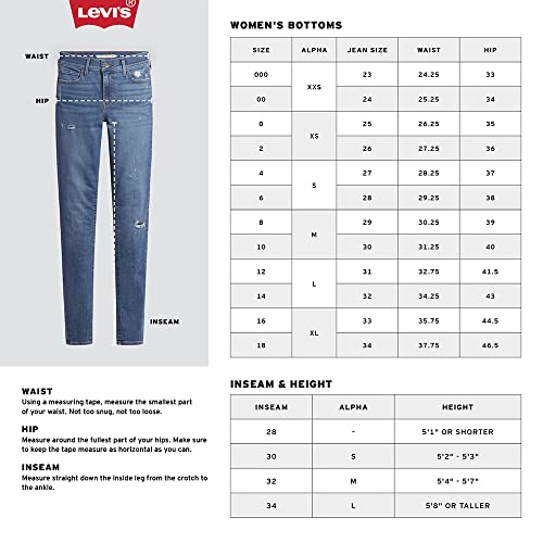 Levi's Women's 724 High Rise Straight Crop Jeans, Tribeca Moon (Waterless), 28