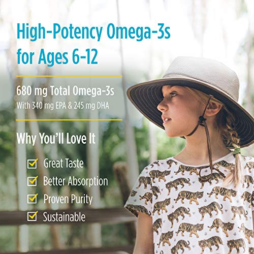 Nordic Naturals Ultimate Omega Jr., Strawberry - 120 Mini Soft Gels - 680 Total Omega-3s with EPA & DHA - Brain Health, Mood, Learning - Non-GMO - 60 Servings