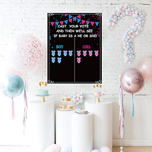 MISS FANTASY Gender Reveal Decorations - 54 Voting Gender Reveal Games Gender Reveal Ideas Boy or Girl Games Party Supplies for Gender Reveal Voting Use Gender Reveal Decor