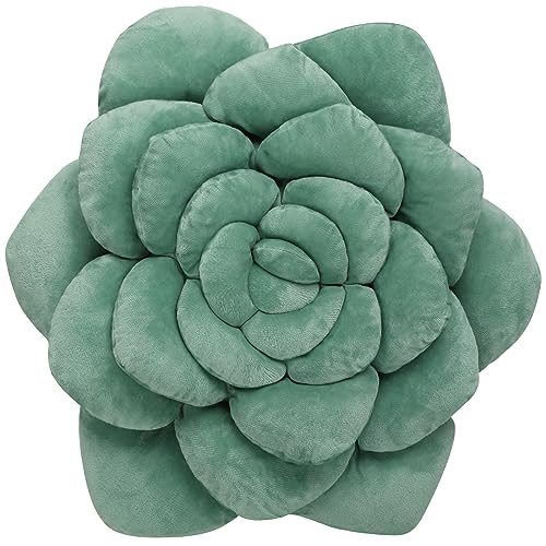 OtGalk Succulent Pillow - Hand-Stitched Plush Decorative Throw Pillow. Plant-Shaped Pillows and Flower Pillows, Plush Cushions for Bedroom and Home Decoration, 9.84in/25CM