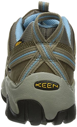 KEEN Women's Voyageur Hiking Shoe, Brindle/Alaskan Blue, 11 M US