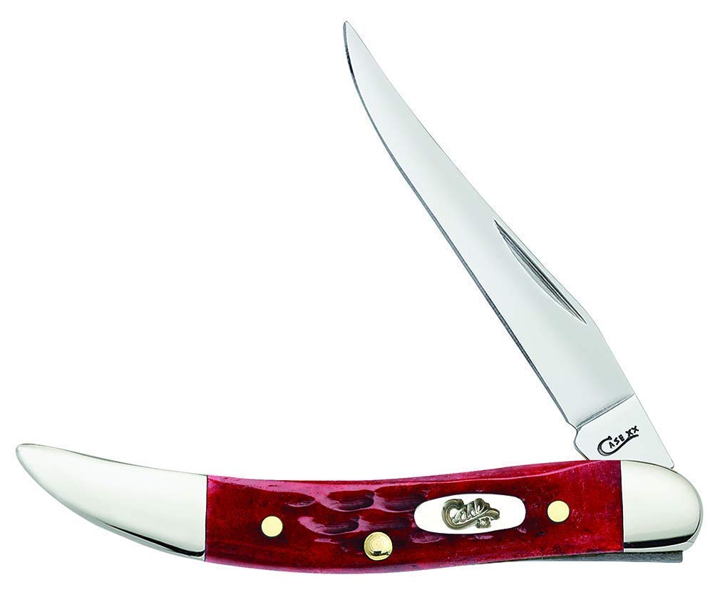 Case WR XX Pocket Knife Pocket Worn Old Red Bone Small Texas Toothpick Item #792 - (610096 SS) - Length Closed: 3 Inches