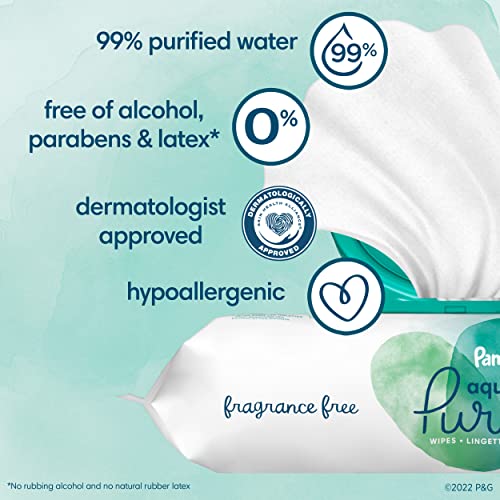 pampers aqua pure baby wipes 56 ct OLD