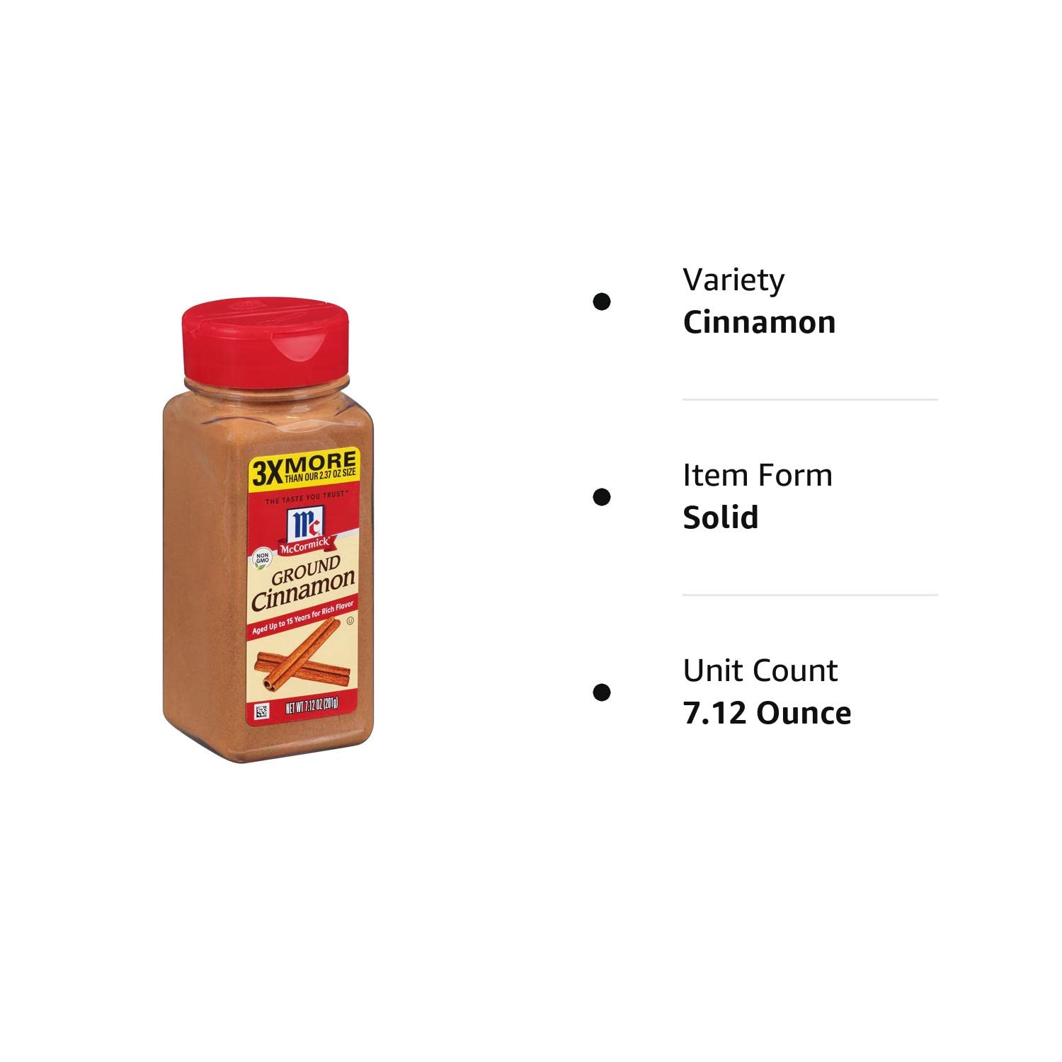 McCormick Ground Cinnamon, 7.12 oz