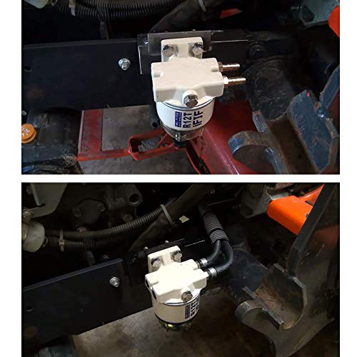 iFJF R12T Fuel Water Separator Marine 120AT NPT ZG1/4-19 Automotive Parts with Fitting -Complete Combo Filter Diesel Engine(Includes 2 fittings,2 plugs)