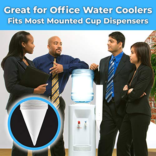 Eco Friendly Leak Proof 6 Oz Paper Cups 100pk. Perfect Snow Cone Cup for Kids Parties or Weddings. Great Paper Cup for Office Water Cooler or Sno Cone Maker Machine Accessories or Disposable Funnel.