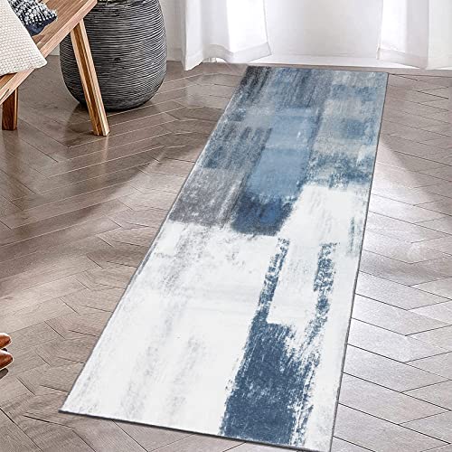 Pauwer Modern Abstract Runner Rugs for Hallways, 2x6 Non Slip Runner Rug with Rubber Backing, Vintage Distressed Area Rug for Kitchen, Washable Floor Carpet Runner for Entryway Laundry Room Bedroom