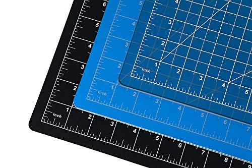 Dahle Vantage 10670 Premium Self-Healing Cutting Mat, 9"x12", 1/2" Grid, 5 Layers for Max Healing, Perfect for Crafts & Sewing, Black