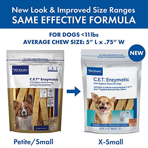 Virbac C.E.T. Enzymatic Oral Hygiene Chews for Dogs Beef 8.4 Ounces