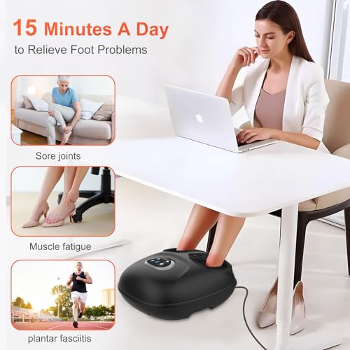 CuPiLo Foot Massager with Heat, FSA HSA Eligible Shiatsu Foot Massager Machine for Plantar Fasciitis, Adjustable Vibration & Pressure for Neuropathy Pain, Women Men Gifts, Fits Up to 13"