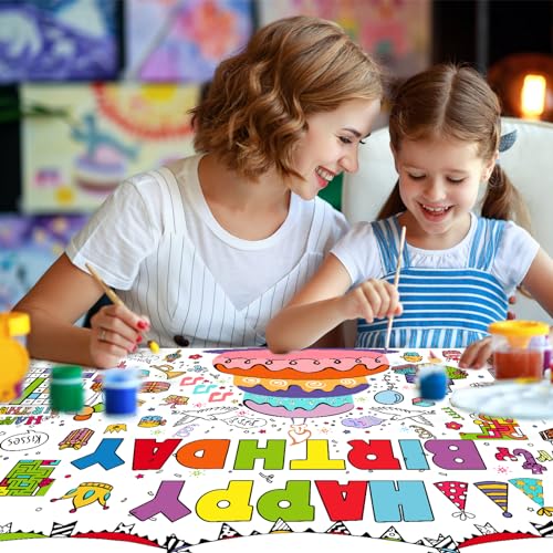 PADTIC Giant Coloring Poster,35x72Inch Versatile Under The Sea Activity Drawing Paper Coloring Tablecloth,DIY Sea Animal Poster Table Cover Kids Art Crafts Coloring Mat,Home Classroom Party Suppiles