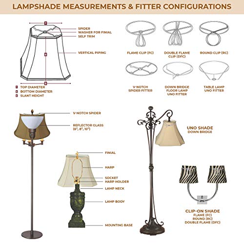 Royal Designs Coolie Empire Gather Pleat Basic Lamp Shade, Antique Gold, 4.5 x 12 x 7.5