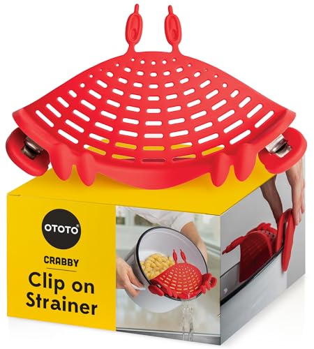 OTOTO Kitchen Colander - Kitchen Colander for Draining Pasta, Vegetables, Fruits, Kitchen Gadgets, Kitchen Gadgets, BPA Free (Crab)