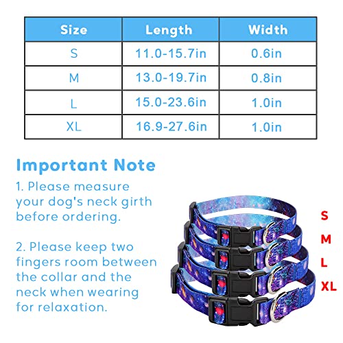 Alainzeo Dog Collar with The Diamond Pattern for Small Medium Large Dogs, Adjustable Soft Puppy Collars with Quick Release Buckle (S Neck 11.0''-15.7'')