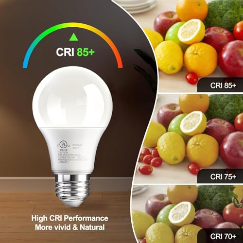 VOLIVO 12 Pack A19 LED Light Bulbs, Soft White 2700K, 9W(60 Watt Equivalent), 800 Lumens, 120V, E26 Standard Base, Non-Dimmable LED Bulb, UL Listed and FCC Certified, Energy Saving