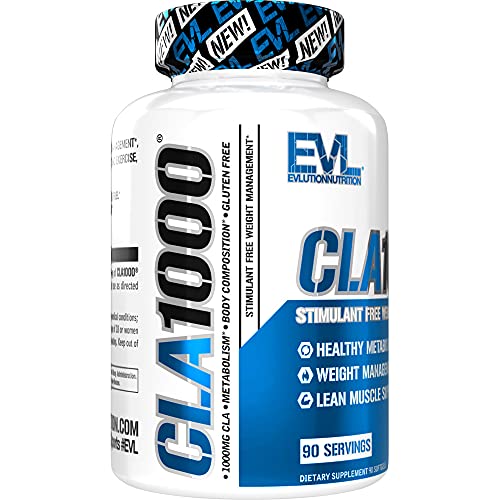 Conjugated Linoleic Acid CLA Pills - CLA 1000mg Diet Pills to Support Weight Loss Fat Burning Lean Muscle and Faster Metabolism - Stimulant-Free CLA 1000mg Safflower Based Fat Loss Support Pills - 90