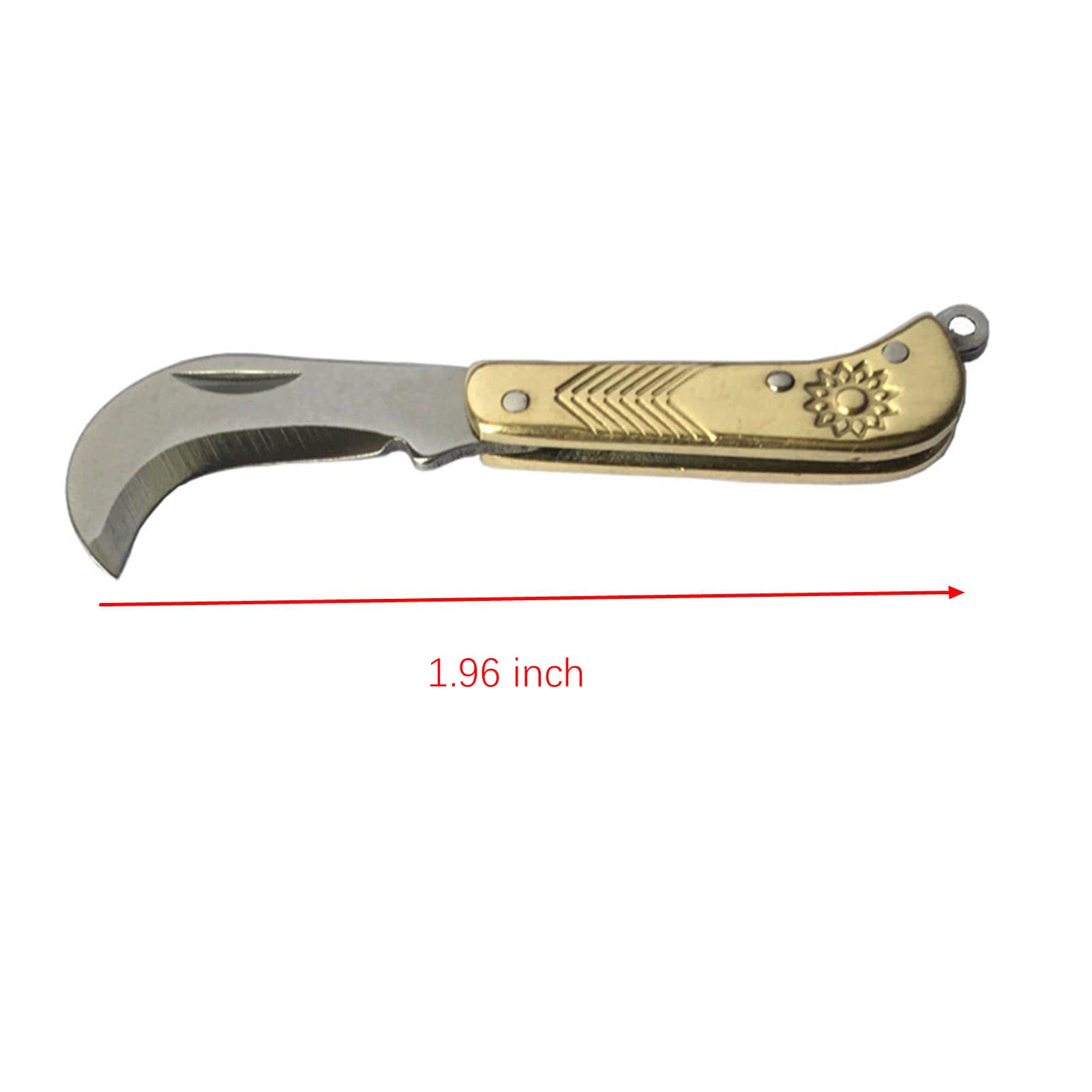 Fon Alley mini pocket knife Multi-purpose Mini hook outdoor tool folding knife (yellow 3w)