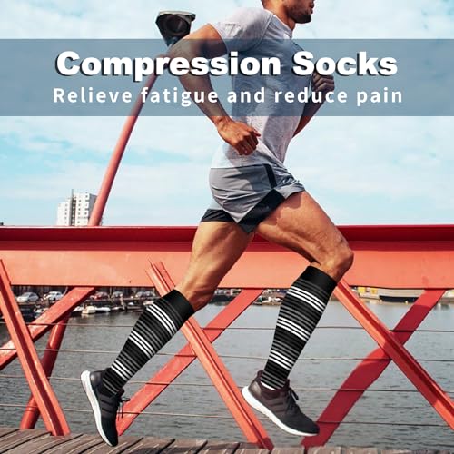 Bluemaple Copper Compression Socks For Women & Men Circulation - Best for Running,Nursing,Hiking,Flight&Travel