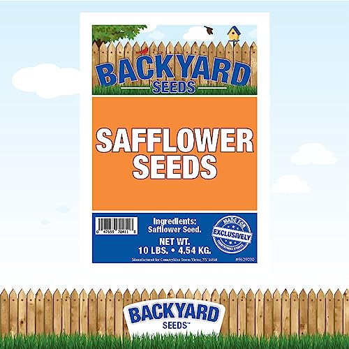 Backyard Seeds Safflower Bird Seed for Cardinals (10 Pounds)