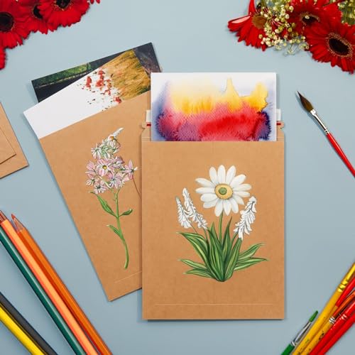 Juvale 25-Pack Stay Flat Rigid Cardboard Mailers 9 x 11.5 Inch - 450 GSM Brown Paper Comic Book Mailers Envelopes with Peel and Seal Closure for Mailing