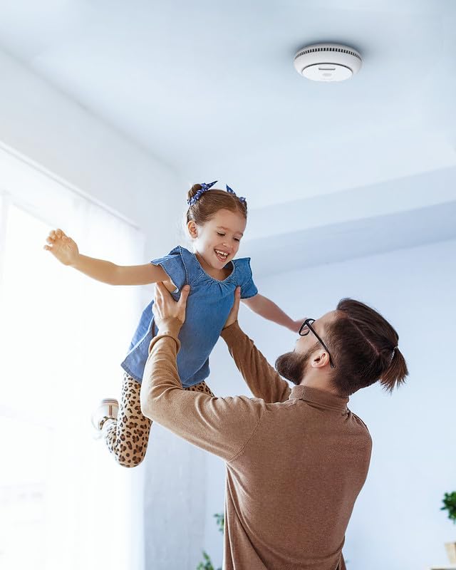 SITERWELL Smoke and Carbon Monoxide Detector Combination Alarms with LCD Display, Conforms to UL 217 & UL 2034 Standards, Wireless Interconnected Smoke Detector Carbon Monoxide Detector Combo, 3 Pack