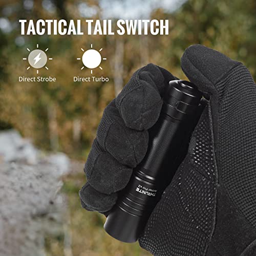 ThruNite Archer Pro V2 EDC Flashlight - 950 Lumens, USB-C Rechargeable, Tail Switch LED Penlight for Camping, Outdoor & Emergency - Cool White (Grey)