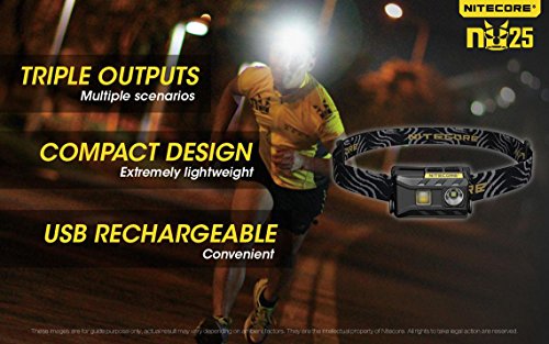 NITECORE 2017 Version First Generation NU25 360 LM Rechargeable Headlamp, Black