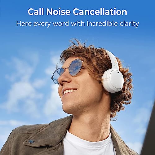 Edifier WH500 Wireless On-Ear Headphones with Foldable Lightweight Design and Solid Bass, Bluetooth Headset with Microphone, 40H Music Playtime and Custom EQ via App for Home Office Travel (Black)