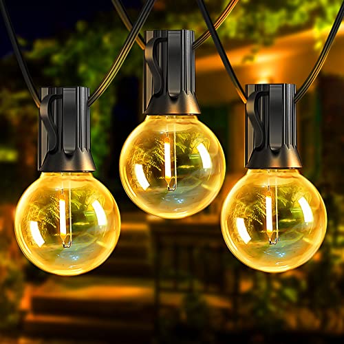 XURISEN Outdoor String Lights, 23FT LED Patio Lights for Outside with 8 Shatterproof G40 Globe Bulbs UL Listed IP65 Waterproof Hanging Lighting for Backyard Balcony Bistro Party Decor