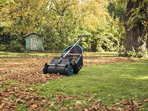 Gardena (03565-20) Lawn and Leaf Collector, Durable and Easy to Manuever Push Lawn and Leaf Sweeper with Large Capacity 3.2 cu. ft. Mesh Collection Hopper Bag, 5 Year Warranty