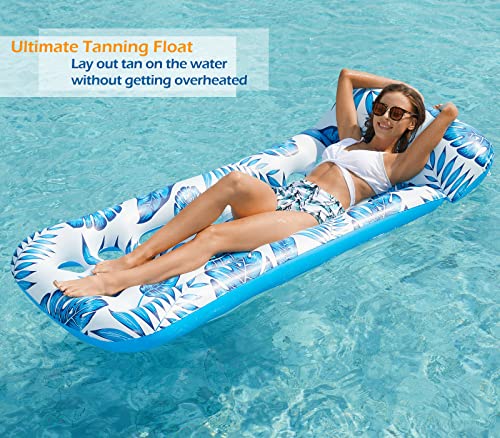 Jasonwell Inflatable Pool Float Lounge - Floaties Rafts for Adults Floating Lounger Sun Tanning Floats Cool Water Floaty Swimming Lake Beach Party Toys