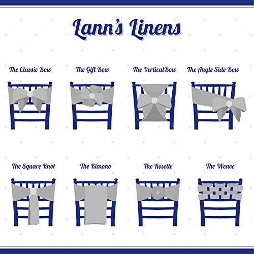 Lann's Linens - 10 Elegant Satin Wedding/Party Chair Cover Sashes/Bows - Ribbon Tie Back Sash - Red