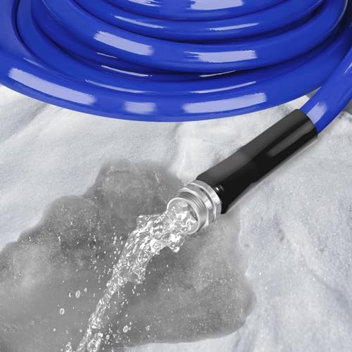 75FT Heated Water Hose for Rv, (5/8" ID) Hose Water Heater with Energy Saving Thermostat to Keep Water Running in Down to -45℉ Lead and BPA Free Designed for RV/Camper/Home/Garden